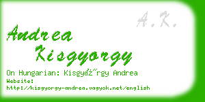 andrea kisgyorgy business card