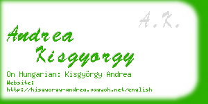 andrea kisgyorgy business card